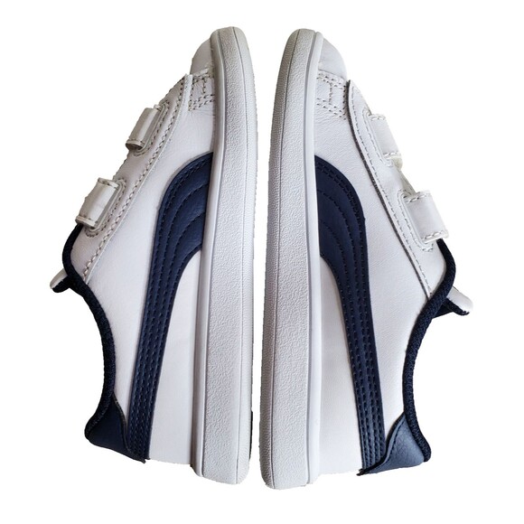 Puma Smash V2 'White Peacoat' (365174-37) White Blue Sneakers Toddler Size 10C - Picture 5 of 11